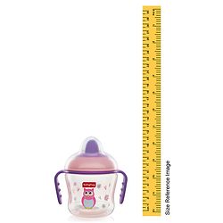 Babyhug Hard Spout Baby Sipper Cup with Anti-Spill Design, Pink & Purple-150 ml | BPA Free | Twin Handle | Lightweight