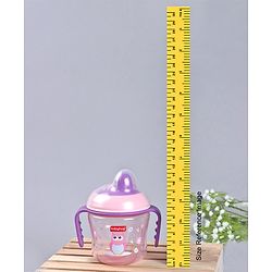 Babyhug Hard Spout Baby Sipper Cup with Anti-Spill Design, Pink & Purple-150 ml | BPA Free | Twin Handle | Lightweight