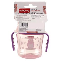 Babyhug Hard Spout Baby Sipper Cup with Anti-Spill Design, Pink & Purple-150 ml | BPA Free | Twin Handle | Lightweight