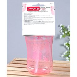Babyhug Swipey Straw Sipper Pink - 300 ml