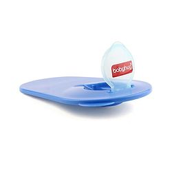 Babyhug Compartment Feeding Bowl With Lid & Spoon Blue - 220 ml