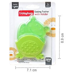 Babyhug Froggy Water Filled Teether With Holder - Dark Green