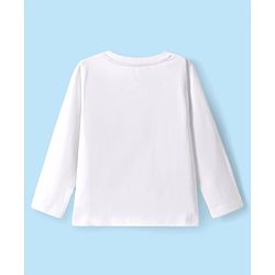 Babyhug Disney Single Jersey Knit Full Sleeves Night Suit with Marie Graphics - White & Pink
