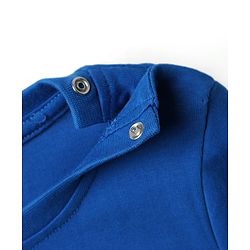 Babyhug Cotton Knit Half Sleeves T-Shirt With Sport Text Print - Blue