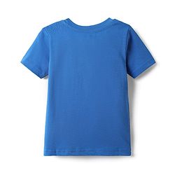Babyhug Cotton Knit Half Sleeves T-Shirt With Animal Print - Blue