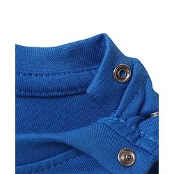Babyhug Cotton Knit Half Sleeves T-Shirt With Animal Print - Blue