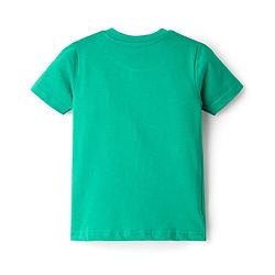 Babyhug Cotton Knit Half Sleeves T-Shirt with Giraffe Print - Mint