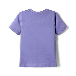 Babyhug Cotton Knit Half Sleeves T-Shirt with Cub Print - Purple