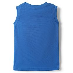 Babyhug Cotton Knit Sleeveless Tank T-Shirt  With Stripes & Good Times Print Pack Of 3 - Blue & Yellow