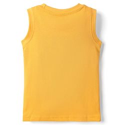Babyhug Cotton Knit Sleeveless Tank T-Shirt  With Stripes & Good Times Print Pack Of 3 - Blue & Yellow