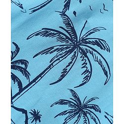 Babyhug Cotton Knit Half Sleeves T-Shirt With Beach Theme Print Pack Of 3 - Light Blue & Navy Blue