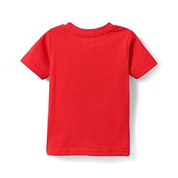 Babyhug Cotton Knit Half Sleeves T-Shirt With Animal Print Pack Of 3 - Red & Navy Blue