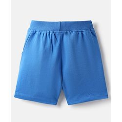 Babyhug Single Jersey Knit Sleeveless Tank T-Shirt and Shorts Set with Beach Theme Print - Blue & Yellow