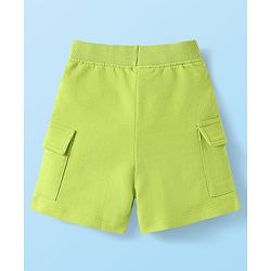 Babyhug Single Jersey Knit Sleeveless Tank T-Shirt & Shorts Set Tropical Theme Print- White Blue & Green