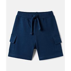 Babyhug Single Jersey Knit Half Sleeves Shirt & Shorts Set with Tiger  Print - Navy Blue & Light Blue