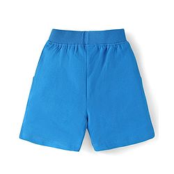 Babyhug Single Jersey Knit Half Sleeves Shirt & Shorts Set Dino Print- White & Blue