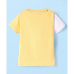 Babyhug 100% Cotton Knit Half Sleeves Croc Printed Cut & Sew T-Shirt & Short Set - Blue & Yellow