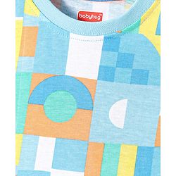Babyhug Single Jersey Knit Sleeveless Printed Tank T-Shirt & Shorts Co-Ord Set - Multicolor