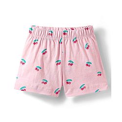 Babyhug Cotton Knit Half Sleeves Co-ords Shorts Night Wear With Fruit Print Pack Of 2 - Purple & Pink