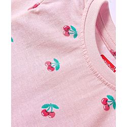 Babyhug Cotton Knit Half Sleeves Co-ords Shorts Night Wear With Fruit Print Pack Of 2 - Purple & Pink