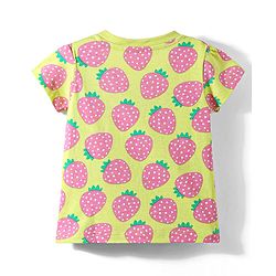 Babyhug Cotton Knit Half Sleeves Co-ords Shorts Night Wear With Fruit Print Pack Of 2 - Purple & Pink