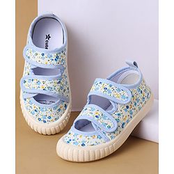 Cute Walk by Babyhug Velcro Closure Casual Shoes with Floral Print - Purple