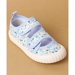 Cute Walk by Babyhug Velcro Closure Casual Shoes with Floral Print - Purple