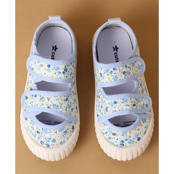 Cute Walk by Babyhug Velcro Closure Casual Shoes with Floral Print - Purple