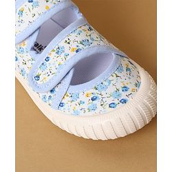 Cute Walk by Babyhug Velcro Closure Casual Shoes with Floral Print - Purple