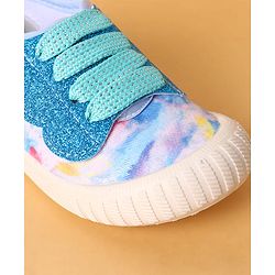 Cute Walk by Babyhug Slip On Casual Shoes with Marble Design & Glitter Detailing - Blue