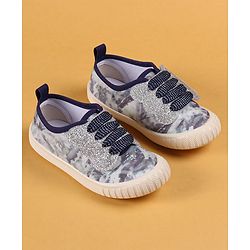 Cute Walk by Babyhug Slip On Casual Shoes with Marble Design & Glitter Detailing - Blue