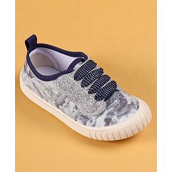Cute Walk by Babyhug Slip On Casual Shoes with Marble Design & Glitter Detailing - Blue