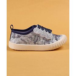 Cute Walk by Babyhug Slip On Casual Shoes with Marble Design & Glitter Detailing - Blue