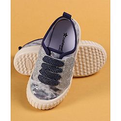 Cute Walk by Babyhug Slip On Casual Shoes with Marble Design & Glitter Detailing - Blue