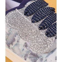 Cute Walk by Babyhug Slip On Casual Shoes with Marble Design & Glitter Detailing - Blue