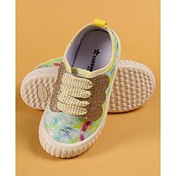 Cute Walk by Babyhug Slip On Casual Shoes with Marble Design & Glitter Detailing - Blue