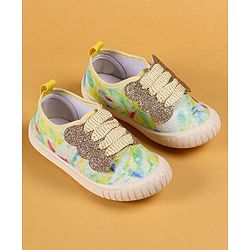 Cute Walk by Babyhug Slip On Casual Shoes with Marble Design & Glitter Detailing - Blue