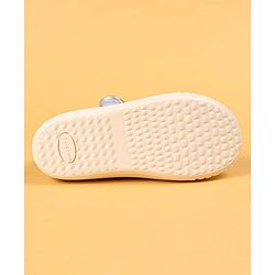 Cute Walk by Babyhug Casual Shoes with Velcro Closure & Cherry Applique - Silver