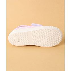Cute Walk by Babyhug Polka Dots Printed Casual Shoes with Heart Bow Applique & Velcro Closure - Navy Blue