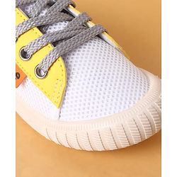 Cute Walk by Babyhug Lace Up Closure Casual Shoes with Colour Block Design - Yellow