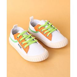 Cute Walk by Babyhug Lace Up Closure Casual Shoes with Colour Block Design - Yellow