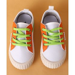 Cute Walk by Babyhug Lace Up Closure Casual Shoes with Colour Block Design - Yellow