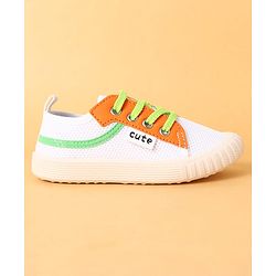Cute Walk by Babyhug Lace Up Closure Casual Shoes with Colour Block Design - Yellow