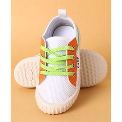Cute Walk by Babyhug Lace Up Closure Casual Shoes with Colour Block Design - Yellow