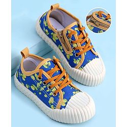 Cute Walk by Babyhug Casual Shoes with Lace Up Closure & Fruits Print - Fuchsia