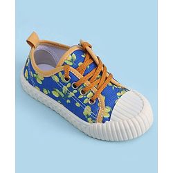 Cute Walk by Babyhug Casual Shoes with Lace Up Closure & Fruits Print - Fuchsia