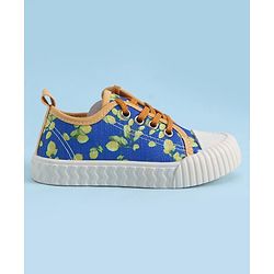 Cute Walk by Babyhug Casual Shoes with Lace Up Closure & Fruits Print - Fuchsia