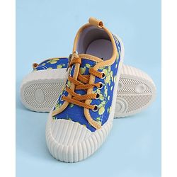 Cute Walk by Babyhug Casual Shoes with Lace Up Closure & Fruits Print - Fuchsia