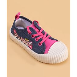 Cute Walk by Babyhug Lace Up Closure Casual Shoes with Sequin Applique - Fuchsia