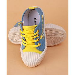 Cute Walk by Babyhug Lace Up Closure Casual Shoes with Sequin Applique - Fuchsia